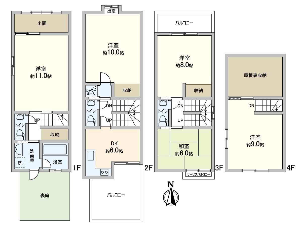 天王寺区上本町7丁目 戸建 間取図(平面図) 間取図(平面図)