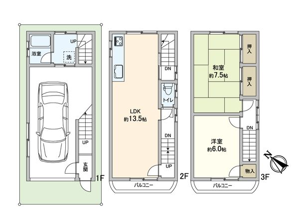 大阪市生野区中川東2丁目 間取図(平面図) 大阪市生野区中川東2丁目 間取図(平面図)