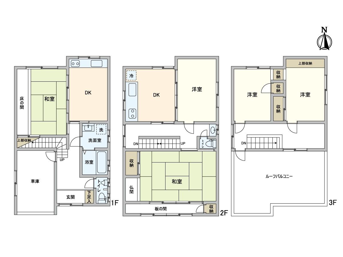 天王寺区舟橋町 戸建 間取図(平面図) 間取図(平面図)