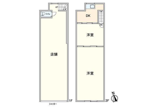 生野区生野西四丁目 店舗付住宅 間取図(平面図) 生野区生野西四丁目 店舗付住宅 間取図(平面図)