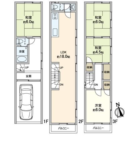 守口市南寺方北通2丁目 間取図(平面図) 守口市南寺方北通2丁目 間取図(平面図)