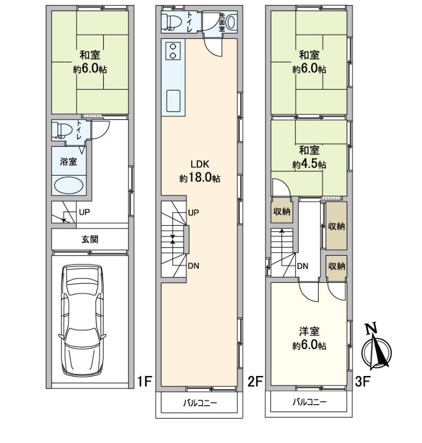守口市南寺方北通2丁目 間取図(平面図) 間取図(平面図)