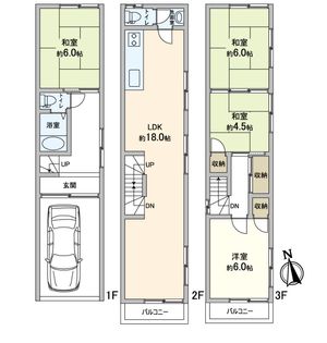 守口市南寺方北通2丁目 間取図(平面図)
