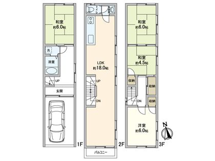 守口市南寺方北通2丁目 間取図(平面図)