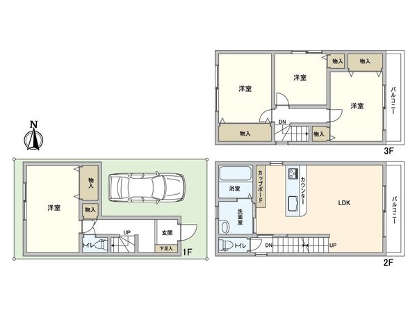 生野区巽西1丁目 戸建 間取図(平面図)