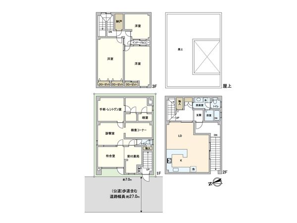 天王寺区勝山四丁目 店舗付住宅 間取図(平面図) 天王寺区勝山四丁目 店舗付住宅 間取図(平面図)