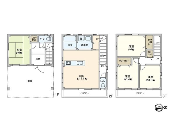 生野区新今里7丁目 戸建 間取図(平面図)