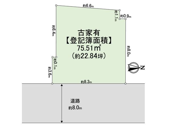 大阪市天王寺区味原本町 区画図 大阪市天王寺区味原本町 区画図