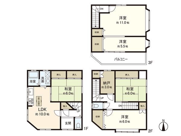 大阪市中央区谷町7丁目 間取図(平面図) 大阪市中央区谷町7丁目 間取図(平面図)