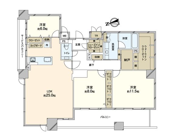 タワーザ上町台 間取図(平面図) タワーザ上町台 間取図(平面図)