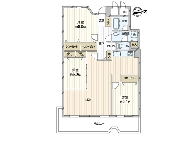 谷町グランドハイツ 間取図(平面図) 谷町グランドハイツ 間取図(平面図)