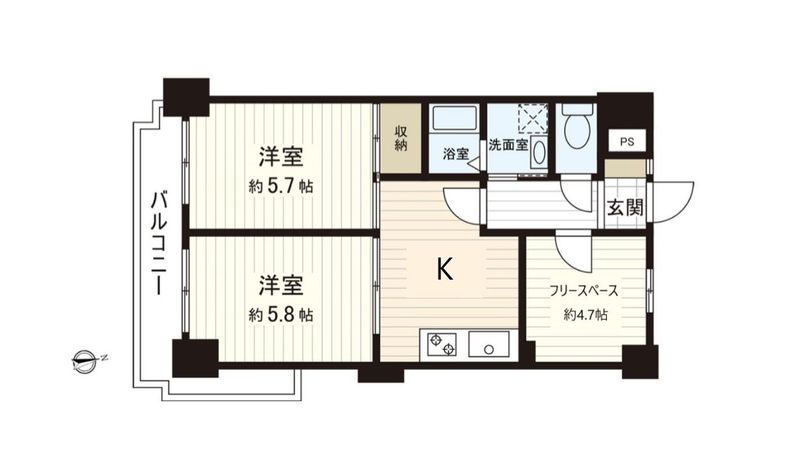 ライオンズマンション夕陽丘 間取図(平面図) ライオンズマンション夕陽丘 間取図(平面図)