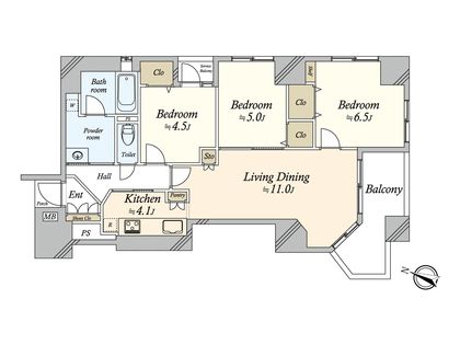 セレッソコート真田山アクティア 間取図(平面図)