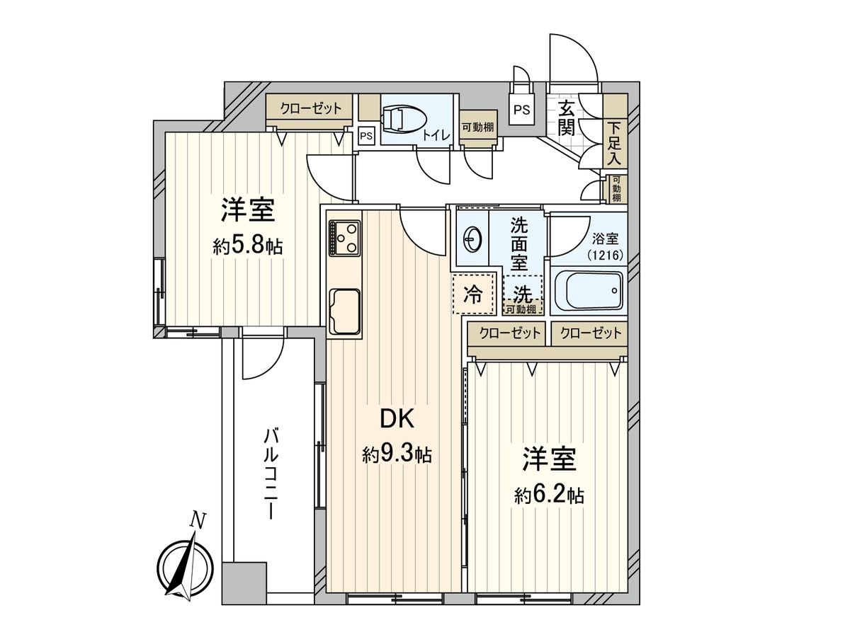 大洋ハイツ夕陽ヶ丘 間取図(平面図) 間取図(平面図)