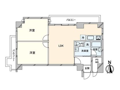 朝日プラザ高津第3 間取図(平面図)