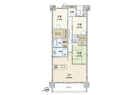 なんばセントラルプラザリバーガーデン 間取図(平面図)