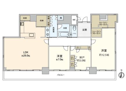 プレミストタワー大阪新町ローレルコート 間取図(平面図)