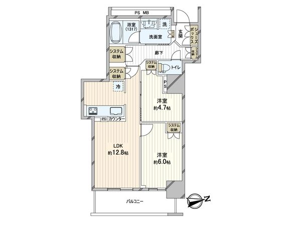 阿波座ライズタワーズフラッグ46 間取図(平面図) 阿波座ライズタワーズフラッグ46 間取図(平面図)