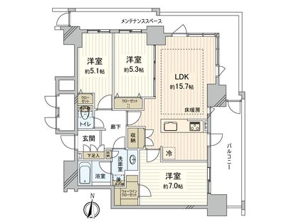 ウェリス上本町ローレルタワー 間取図(平面図)