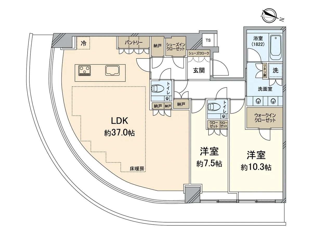 Brillia Tower堂島 間取図(平面図) 間取図(平面図)