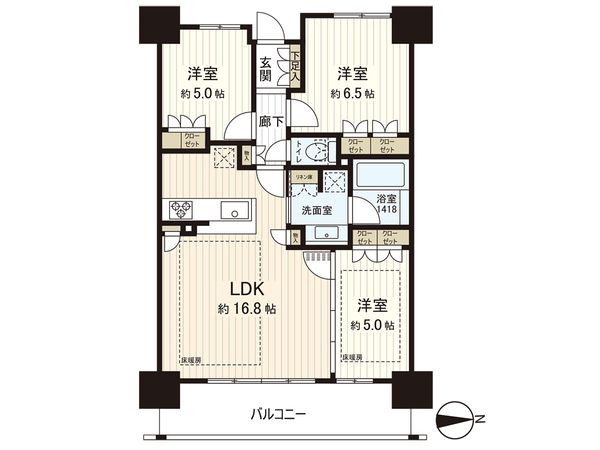 リバーガーデン四天王寺 間取図(平面図) リバーガーデン四天王寺 間取図(平面図)