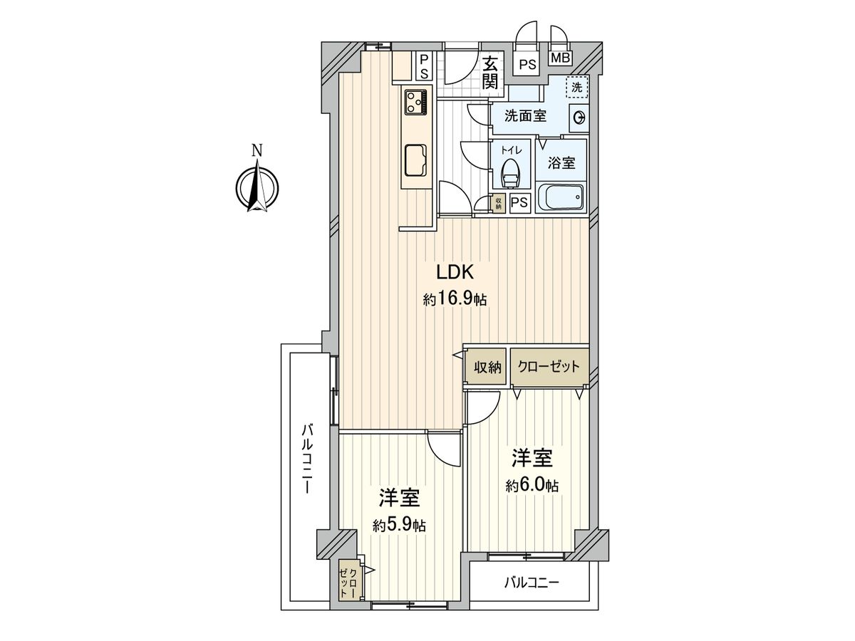 シャルマンコーポ今里 間取図(平面図) 間取図(平面図)