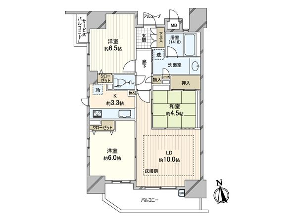 エスリード上本町グラセント 間取図(平面図) 間取図(平面図)