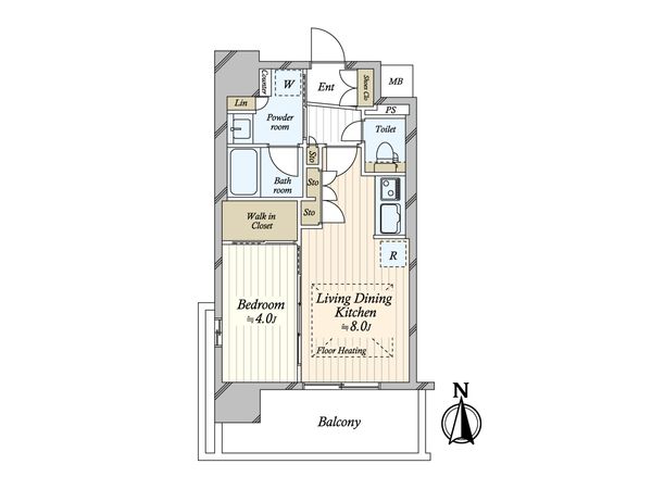 プレサンスロジェ天王寺勝山 間取図(平面図)