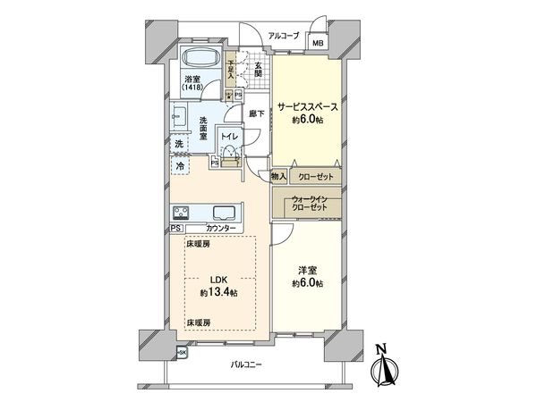 エスリード上本町グラセント 間取図(平面図)