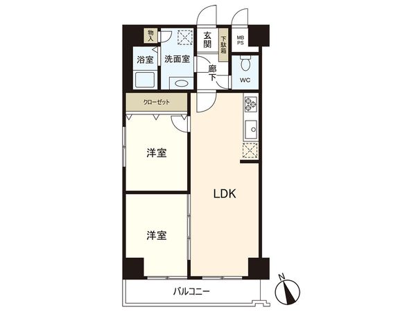 ライオンズマンション上六 間取図(平面図)