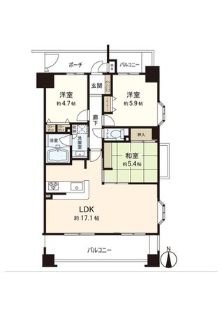エステムコート鶴橋パルテピア 間取図(平面図) エステムコート鶴橋パルテピア 間取図(平面図)