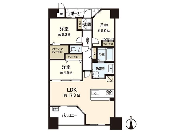 リーデンススクエア松屋町 間取図(平面図)