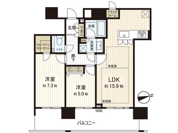 ウェリス上本町ローレルタワー 間取図(平面図)
