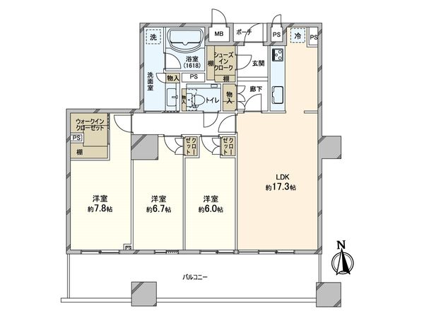タワーザ上町台 間取図(平面図) タワーザ上町台 間取図(平面図)