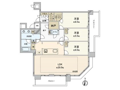 ザ・上本町タワー 間取図(平面図)