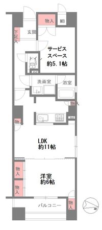 セザール夕陽丘 間取図(平面図) セザール夕陽丘 間取図(平面図)