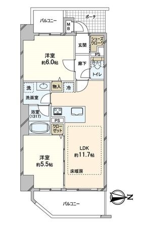 セントファミーユ上本町 間取図(平面図) セントファミーユ上本町 間取図(平面図)