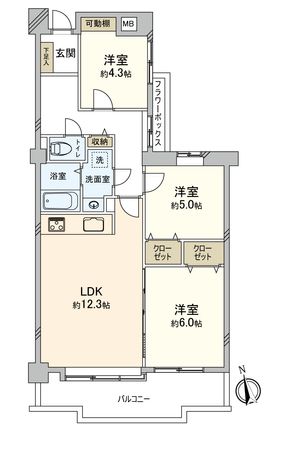 今里パーク・マンション 間取図(平面図) 今里パーク・マンション 間取図(平面図)