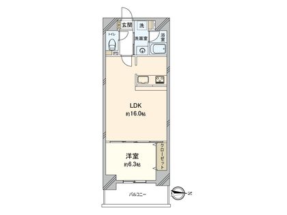 ベルデフラッツ谷町 間取図(平面図)