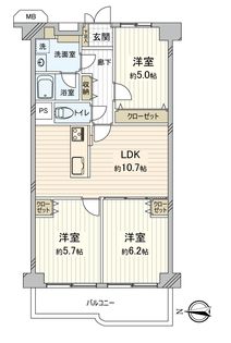 今里グリーンハイツ 間取図(平面図)