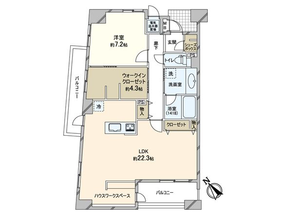 アーバンライフフォルムズ江戸堀 間取図(平面図) 間取図(平面図)