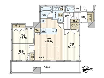 ピアッツァタワー上本町EAST 間取図(平面図)