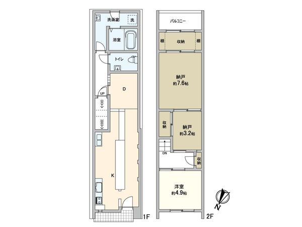 大阪市天王寺区空清町 間取図