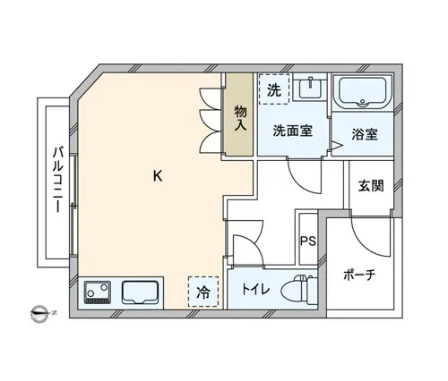 304号室の間取り例でございます