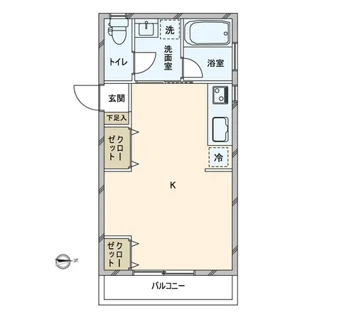 303号室の間取り例でございます