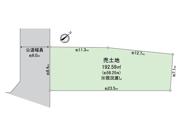 伏見区深草大亀谷敦賀町 土地 区画図 伏見区深草大亀谷敦賀町 土地 区画図