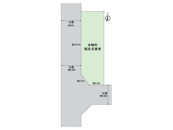 伏見区深草大亀谷万帖敷町 土地 区画図