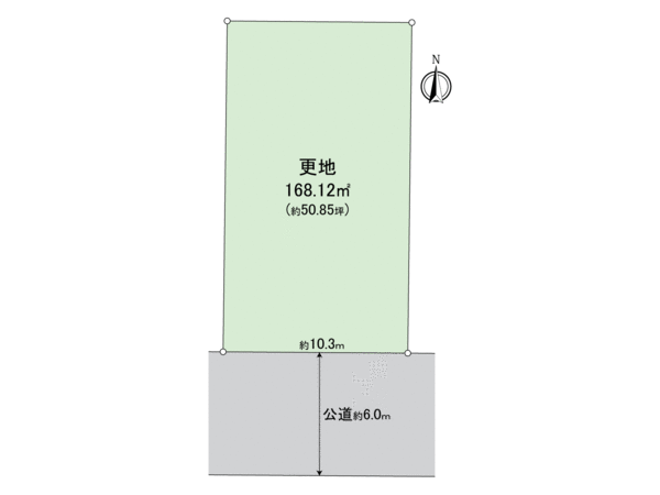 伏見区醍醐西大路町 建築条件付土地 16号地 地形図