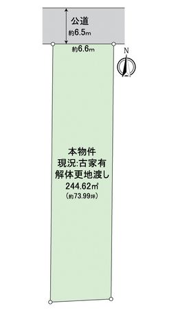 伏見区桃山町大津町 【解体更地渡し】 地形図