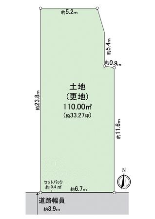 伏見区京町八丁目横町 土地 区画図 伏見区京町八丁目横町 土地 区画図